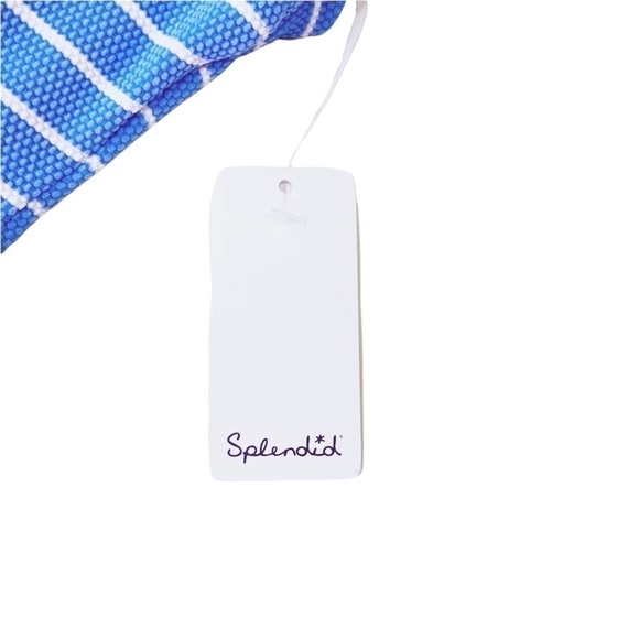 Splendid Atmospheric Belted One Piece Swimsuit Bathing Suit Sz Medium Blue NWT - Picture 8 of 9